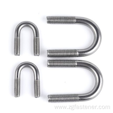 DIN3570 u shape carbon steel bolt stainless steel bolts customized u bolt pipe bend clamp